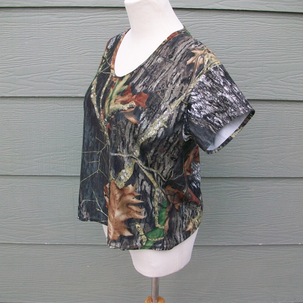 Hatchie Womens Sleep Top Sz M Camo PJ Tee Shirt - Picture 2 of 6
